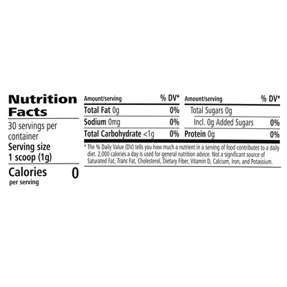Nutrition Facts for Herbalife® Simply Probiotic showing serving size, calories, and nutrients per serving.