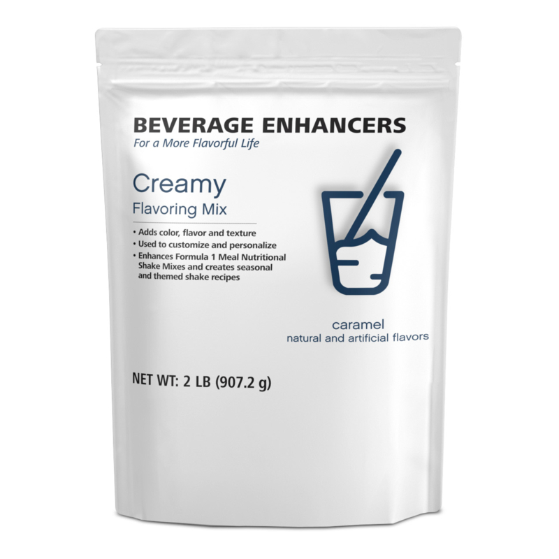 Creamy Flavoring Mix Beverage Enhancers for shakes and smoothies with cheesecake flavor, 2 LB packaging.